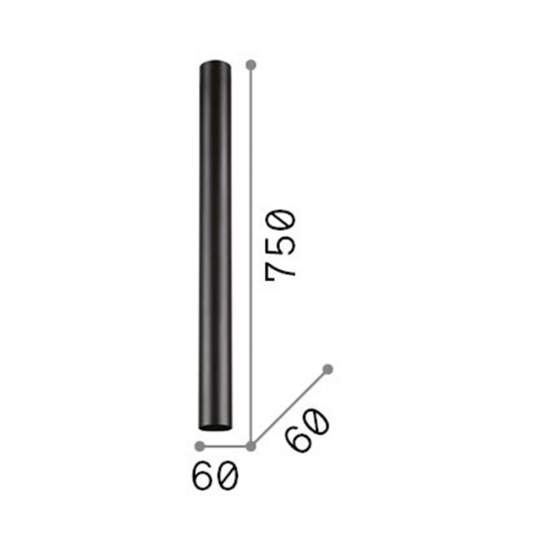 Plafoniera Moderna Look Metallo Bianco 1 Luce 7W 3000K Luce Calda H75Cm 233352