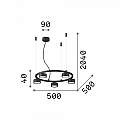 Sospensione Industrial-Minimal Minor Metallo Nero 5 Luci Gx53 9W 3000K 235516