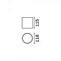 Plafoniera Moderna Gun Alluminio Antracite 1 Luce Gu10 236865