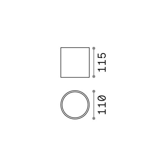 Plafoniera Moderna Gun Alluminio Antracite 1 Luce Gu10 236865
