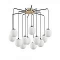 Sospensione Contemporanea Rhapsody Metallo Nero 12 Luci G9 3W 3000K Luce Calda 236957
