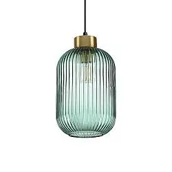 Sospensione Vintage-Decò Mint-3 Metallo Verde 1 Luce E27