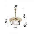 Lampadario Classico Nabucco Metallo Oro 12 Luci E14 237794