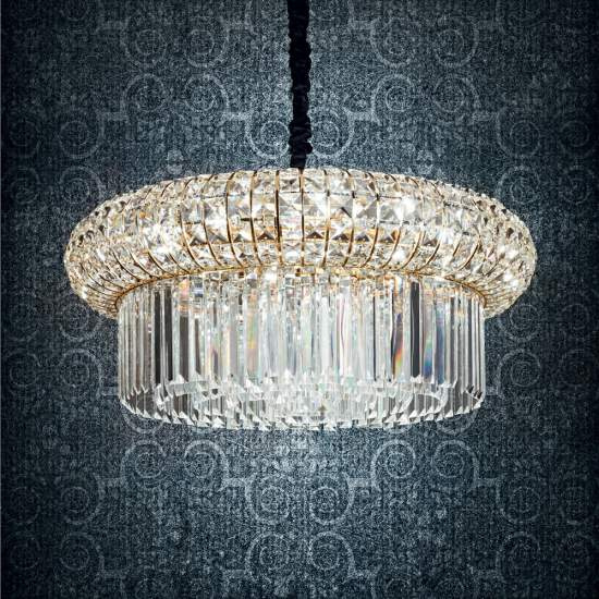 Lampadario Classico Nabucco Metallo Oro 16 Luci E14 237800