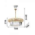 Lampadario Classico Nabucco Metallo Oro 16 Luci E14 237800