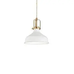 Sospensione Industrial-Minimal Eris-1 Metallo Bianco 1 Luce E27