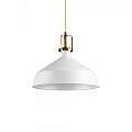 Sospensione Industrial-Minimal Eris-2 Metallo Bianco 1 Luce E27 238135