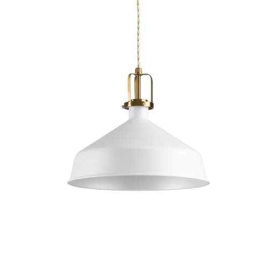 Sospensione Industrial-Minimal Eris-2 Metallo Bianco 1 Luce E27 238135
