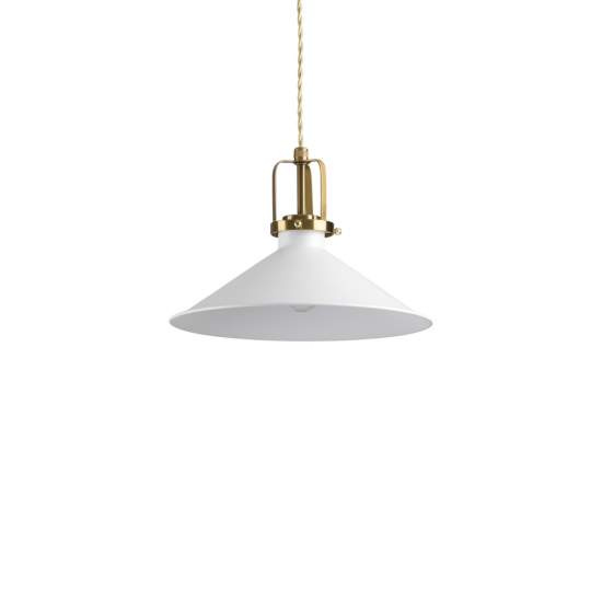 Sospensione Industrial-Minimal Eris-3 Metallo Bianco 1 Luce E27 238173