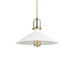 Sospensione Industrial-Minimal Eris-4 Metallo Bianco 1 Luce E27