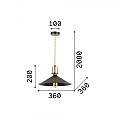 Sospensione Industrial-Minimal Eris-4 Metallo Bianco 1 Luce E27 238210