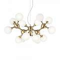 Sospensione Contemporanea Nodi Metallo Ottone 15 Luci E14 241012