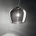 Sospensione Vintage-Decò Blossom Metallo Fumè 1 Luce E27 241517