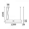 Sospensione Modulare Moderna Linus Alluminio Bianco Led 32W 3000K Luce Calda 241968