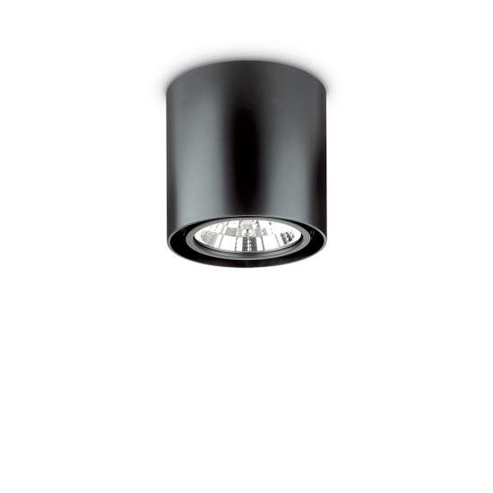 Plafoniera Moderna Mood Round Alluminio Nero 1 Luce Gu10 10W 3000Kd15Cm 243450