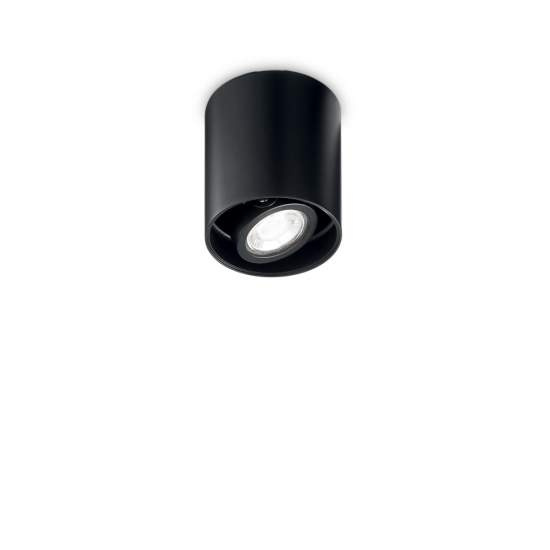 Plafoniera Moderna Mood Round Alluminio Nero 1 Luce Gu10 7W 3000K D9Cm 243924