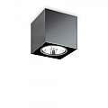 Plafoniera Moderna Mood Square Alluminio Nero 1 Luce Gu10 7W 3000K D15Cm 243931