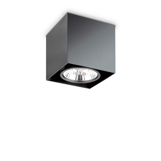 Plafoniera Moderna Mood Square Alluminio Nero 1 Luce Gu10 7W 3000K D15Cm 243931