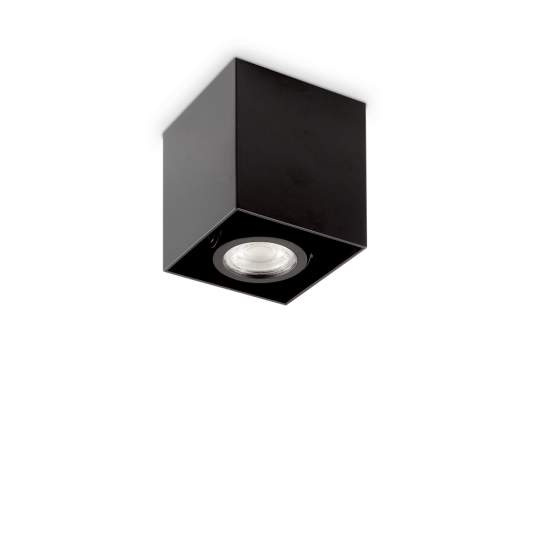 Plafoniera Moderna Mood Square Alluminio Nero 1 Luce Gu10 7W 3000K D9Cm 243948