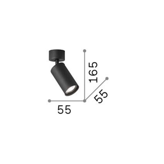 Plafoniera Moderna Dynamite Metallo Ottone 1 Luce Gu10 7W 3000K Luce Calda 244662