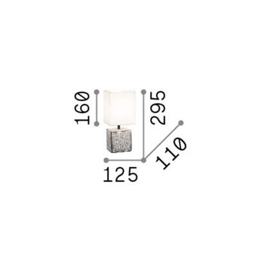 Lampade Da Scrivania Shabby Chic - Provenzale Kali'-1 Metallo Bianco 1 Luce E14 245348