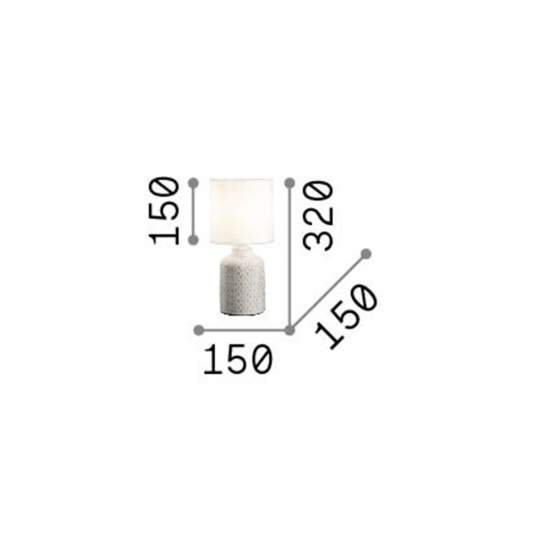 Lampade Da Scrivania Shabby Chic - Provenzale Kali'-3 Metallo Bianco 1 Luce E14 245393