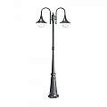 Lampione Esterno Rustico-Country Cima Alluminio Antracite 2 Luci E27 246833