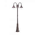 Lampione Esterno Rustico-Country Cima Alluminio Coffee 2 Luci E27 246840
