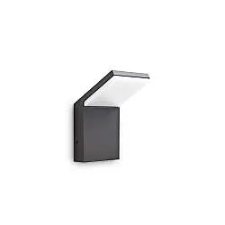 Applique Moderna Style Alluminio Antracite Led 9W 3000K Luce Calda