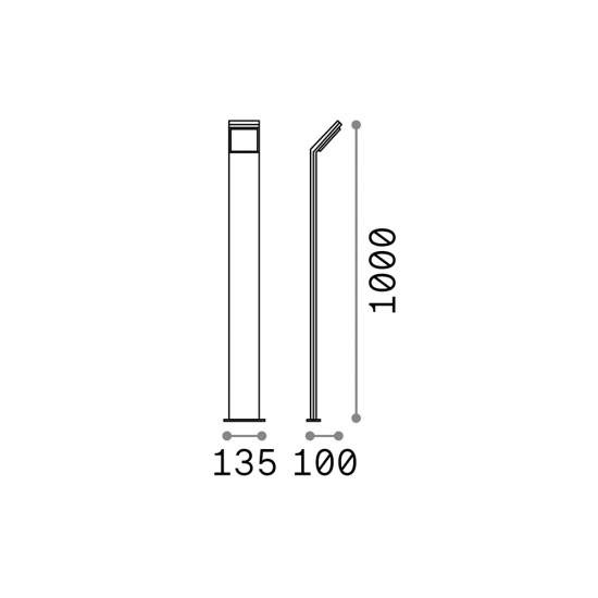 Piantana Moderna Style Alluminio Antracite Led 9W 3000K Luce Calda 246871