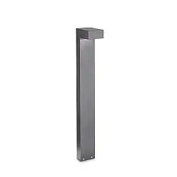 Piantana Moderna Sirio Alluminio Grigio 2 Luci 3W 3000K Luce Calda H80Cm
