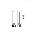 Piantana Moderna Sirio Alluminio Grigio 2 Luci 3W 3000K Luce Calda H60Cm 246970