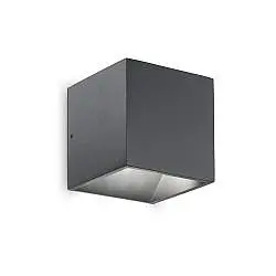 Applique Moderna Rubik Alluminio Antracite Led 8,5W 3000K Luce Calda