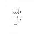 Calpestabile Moderno Rocket Alluminio Cromo 1 Luce 3,5W 3000K Luce Calda 247144