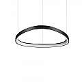 Sospensione Moderna Gemini Metallo Nero Led 48W 3000K Luce Calda 247267