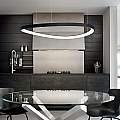 Sospensione Moderna Gemini Metallo Nero Led 60W 3000K Luce Calda 247281