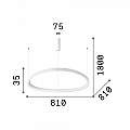 Sospensione Moderna Gemini Metallo Nero Led 60W 3000K Luce Calda 247281