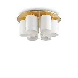 Plafoniera Contemporanea Daisy Metallo Oro 6 Luci E27