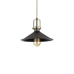 Sospensione Industrial-Minimal Eris-3 Metallo Nero 1 Luce E27