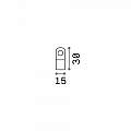 Supporto Cavo Metallo Ottone 15X30Mm 249322