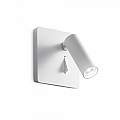 Applique Moderna Lite Metallo Bianco Led 3W 3000K Luce Calda 250106