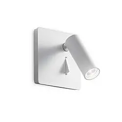 Applique Moderna Lite Metallo Bianco Led 3W 3000K Luce Calda