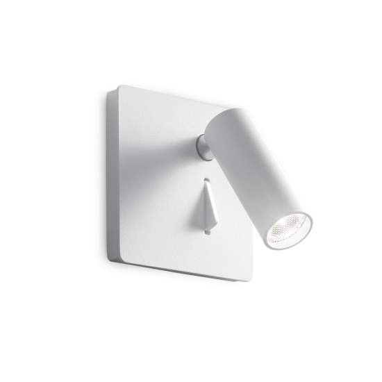 Applique Moderna Lite Metallo Bianco Led 3W 3000K Luce Calda 250106