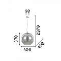 Sospensione Moderna Nemo Metallo Cromo Sfumato 1 Luce E27 D40Cm 250359