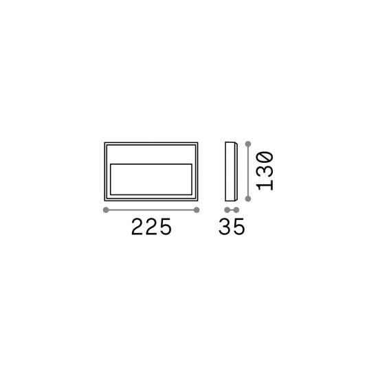 Appliques - Lampade Da Parete Febe-1 Metallo Antracite Led 6W 3000K Luce Calda 250854