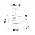 Sospensione Moderna Frame Alluminio Bianco Led 93W 3000K Luce Calda 253589