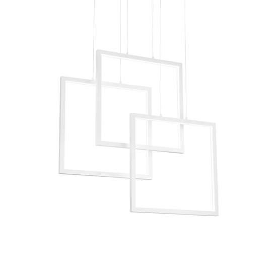Sospensione Moderna Frame Alluminio Bianco Led 80W 3000K Luce Calda 253596