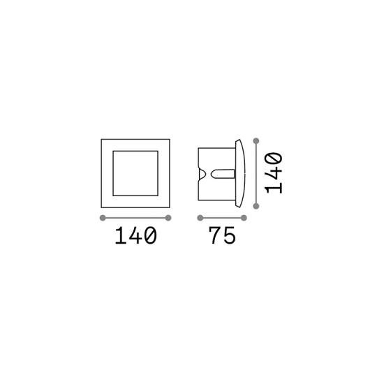 Tecnico Moderno Wire Alluminio Antracite Led 4W 3000K Luce Calda 255514
