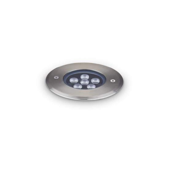 Lampada Da Incasso Moderna Floor Alluminio Cromo Led 6W 3000K Luce Calda 255668