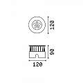 Lampada Da Incasso Moderna Floor Alluminio Cromo Led 6W 3000K Luce Calda 255668